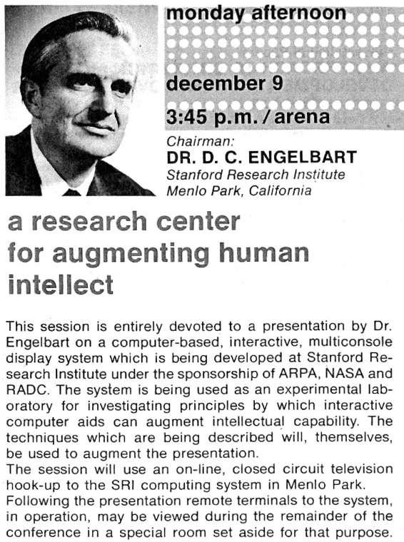 Doug Englebart - Pioneers of Teleconferencing of the First Two-Way Video Conference